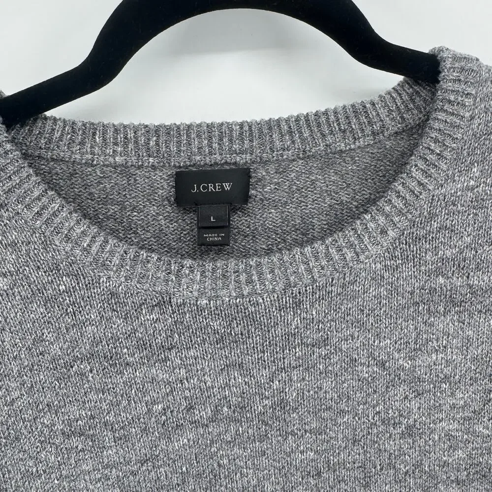 J. Crew Mens Crewneck Pullover Sweater Cotton Wool Blend Size Large Classic